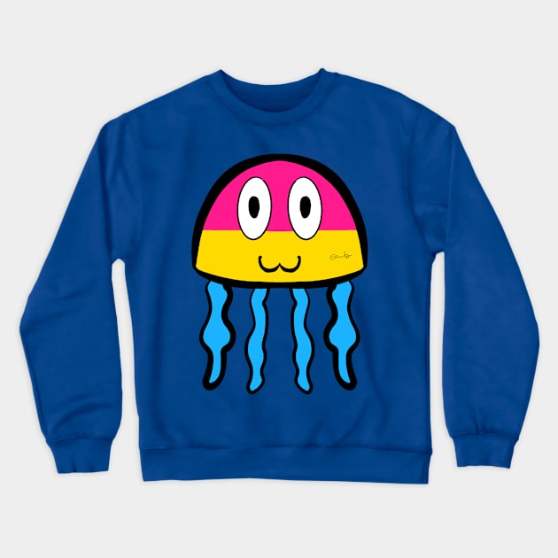 Pansexual Pride Jellfish Crewneck Sweatshirt by AlienClownThings